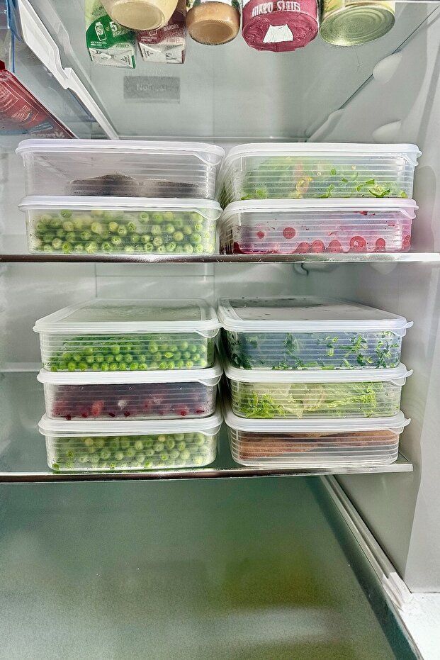 Vacuum 100% Leak Proof 10 Pieces 2.5 Lt Large Size Rectangular Storage Container Set - 2