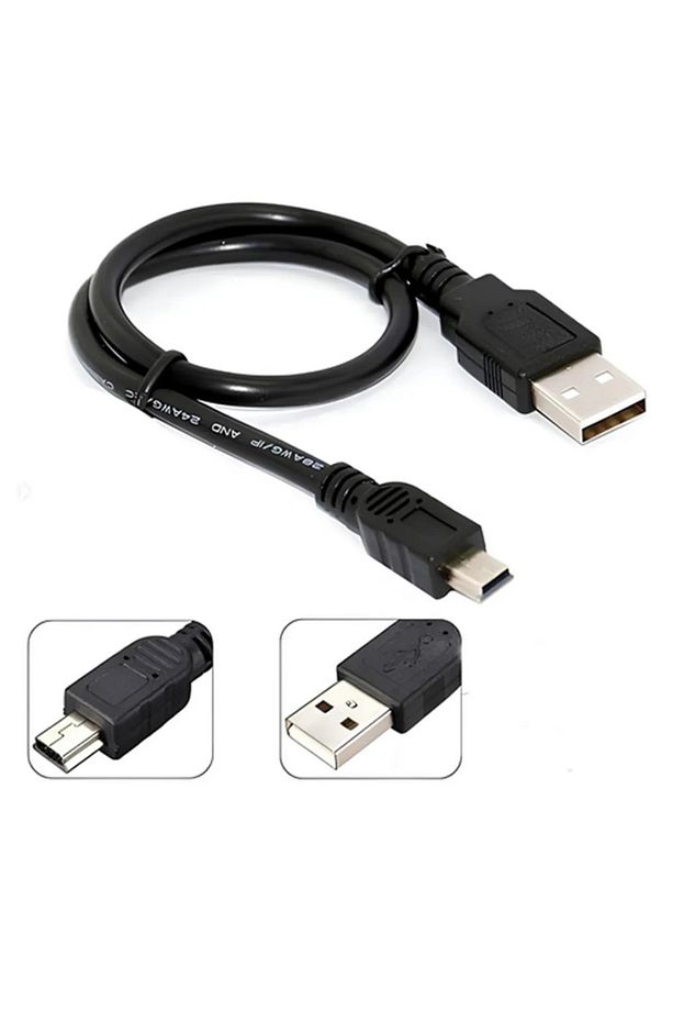 Mini Usb 5 Pin V3 Şarj ve Veri Aktarım Kablosu Usb 2.0 ( 1 Metre ) - 3