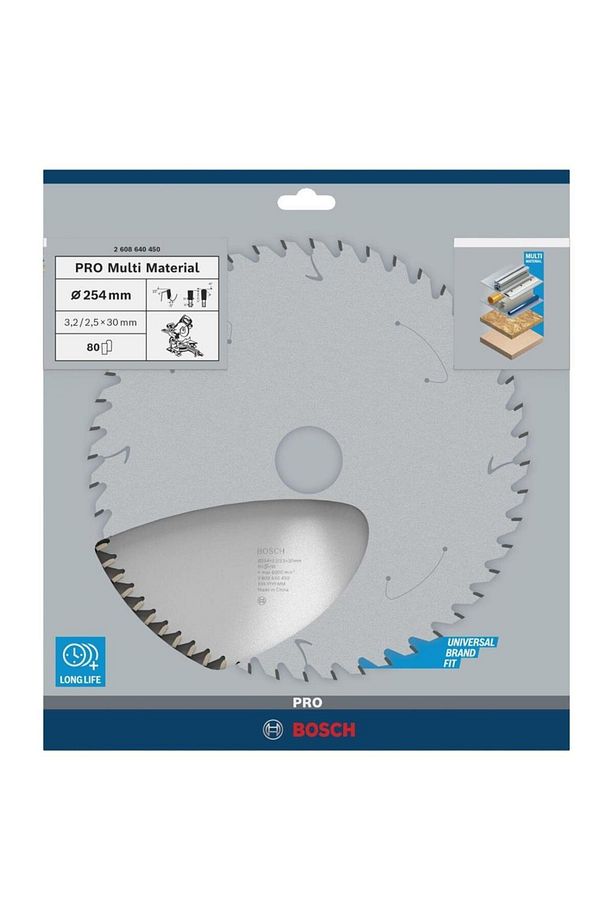 Multi Material 254x30 Mm 80 Diş Elmas Daire Testere Bıçağı 2608640450 - 2