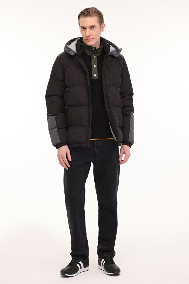 ML HUGO COAT 4PR Siyah Erkek Kısa Kaban - 3