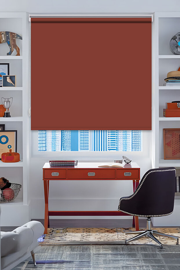 Kiremit Renk Stor Perde - 1