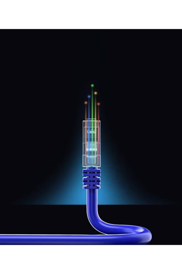 3 Meter Cat-5 Ethernet Lan Cable For Internet And Network Connectivity Blue - 2