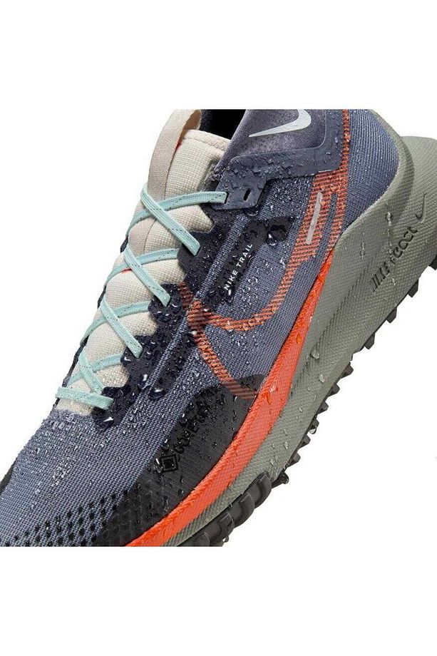React Pegasus Trail 4 Goretex Su Geçirmez Nefes Alan Reflektörlü Yürüyüş Koşu Ayakkabısı Gri - 5