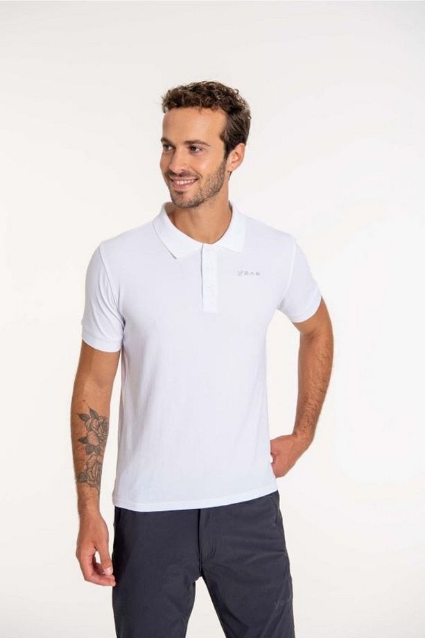 Teal Polo Yaka Erkek Kısa Kollu Tişört Beyaz Tea0404 - 6