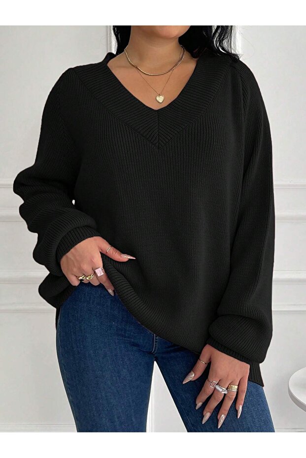 BÜYÜK BEDEN TRİKO KAZAK - 5