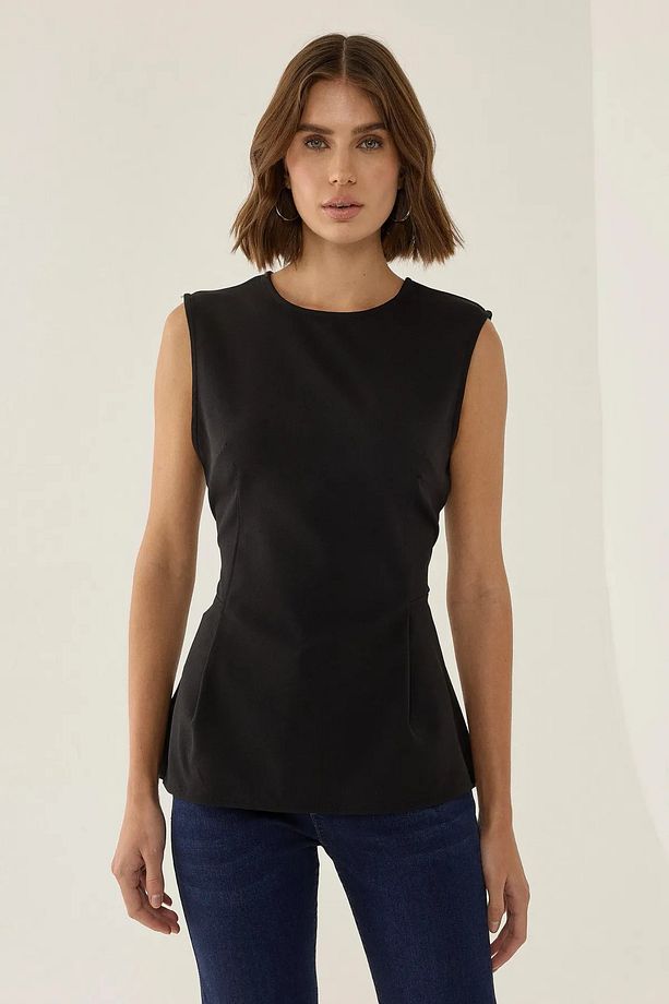 Siyah Peplum Üst - 4