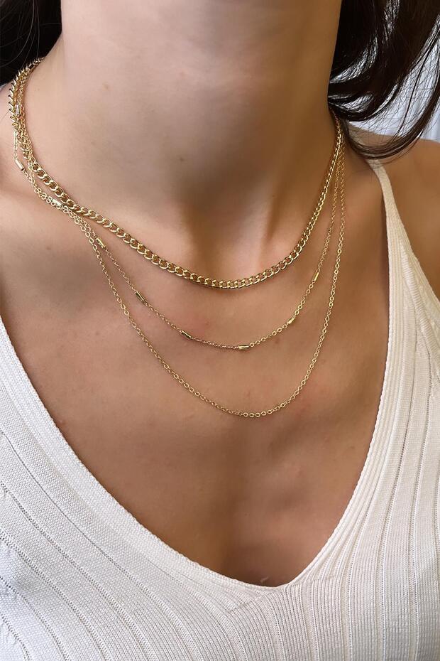 Çoklu Zincir Kolye - 1