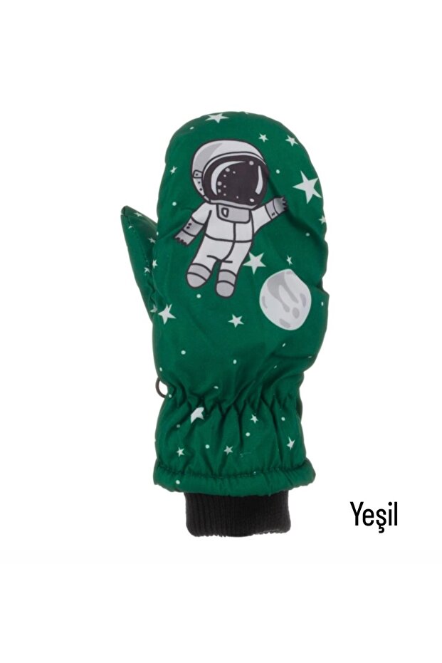 Astronot tek parmaklı su geçirmez Çocuk Kar Eldiveni Bebek Kar Eldiveni (2-5 yaş) - 5