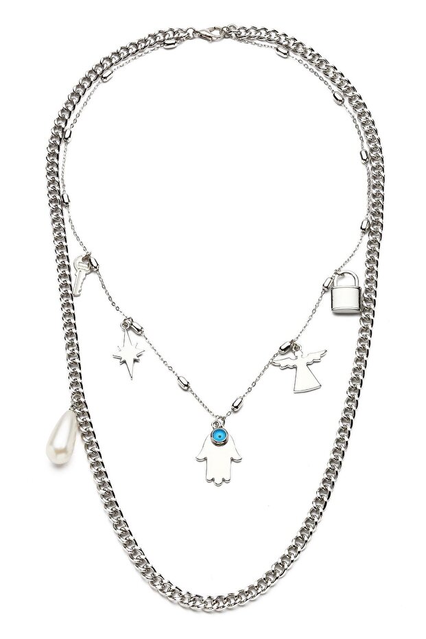Figured Double Necklace Set - 1