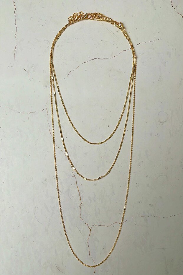 Üçlü Şeri Zincir Kolye - 3