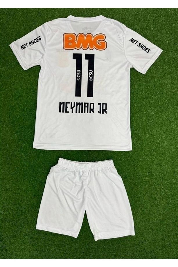Neymar Jr 11 Santos Yetişkin Ve Çocuk Nostalji Forma - 2