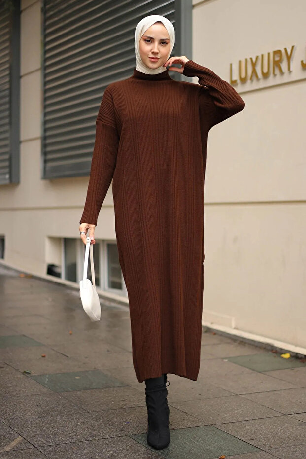 Corded Knitwear Dress