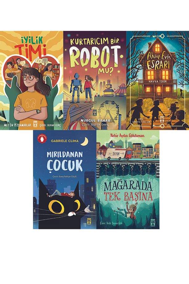 4.5.6. Sınıf Okuma Seti 5 Kitap İyilik Timi-Kurtarıcım Bir Robot Mu-Ahşap Evin Esrarı-Mırıldanan Çoc - 1