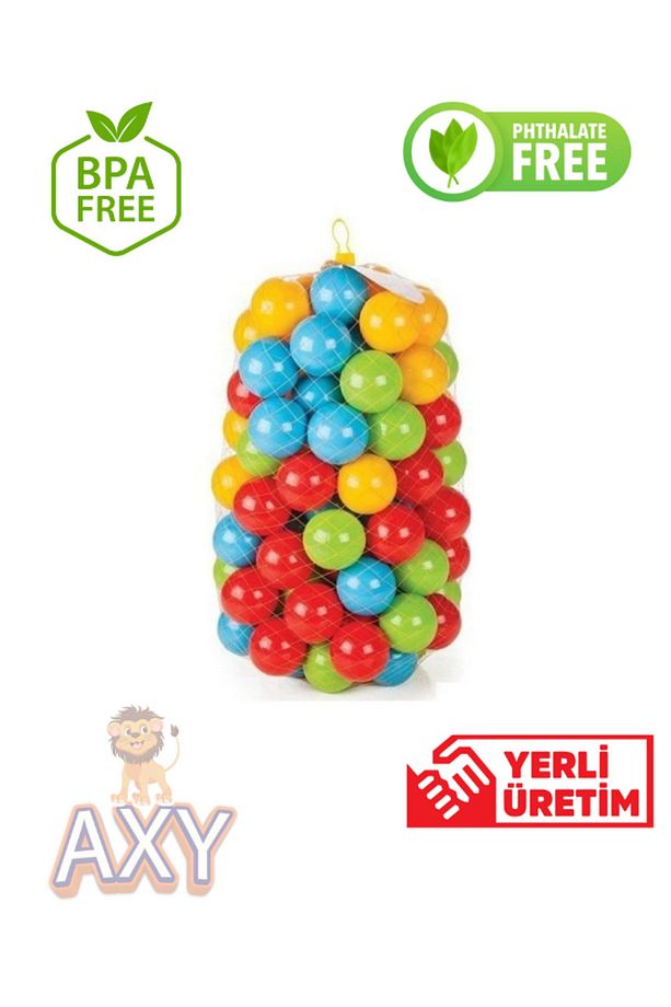 Oyun Havuzu Topu Filede 100 Adet - 1