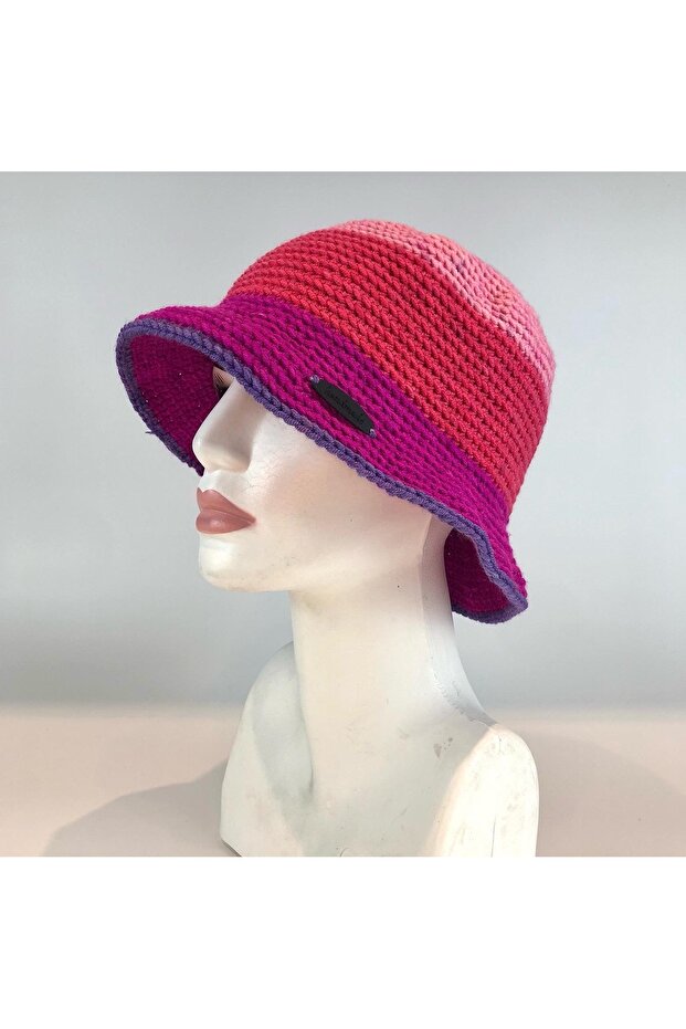 Winter Knit Color Bucket Hat and Mini Wallet