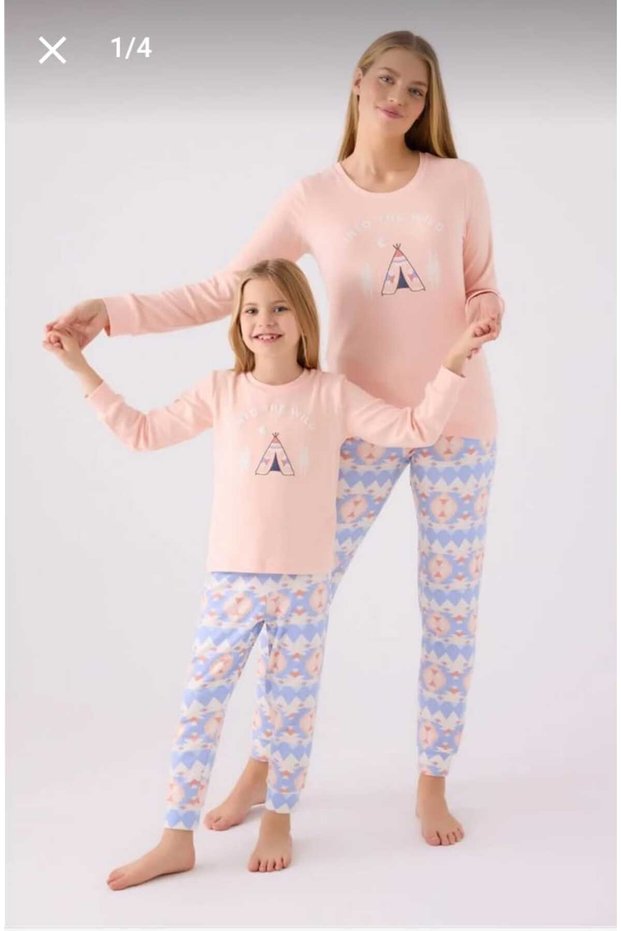 Mother daughter thermal pajama set (priced separately, you need to add them to the cart individually)