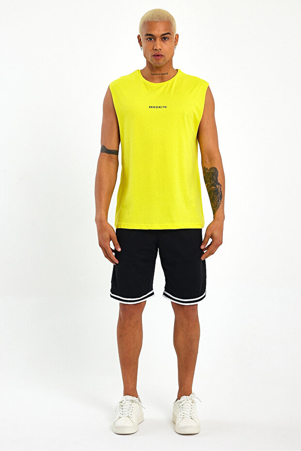 Men's Crew Neck Regular Fit Brooklyn Printed T-Shirt Spr22ts122
