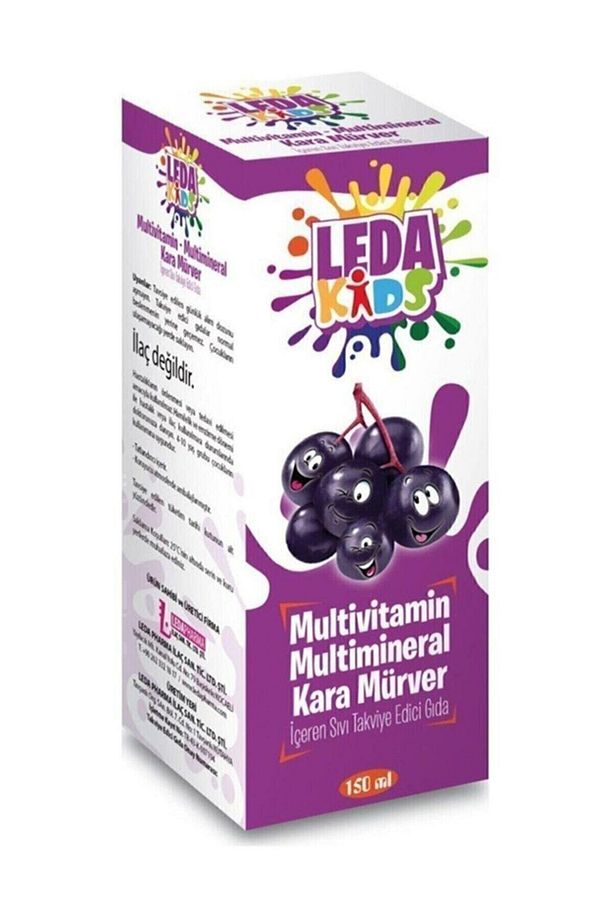 Unisex Kara Mürver Ekstresi C Vitamini Ve Çinko Leda Kids 150 ml 2 Kutu - 3