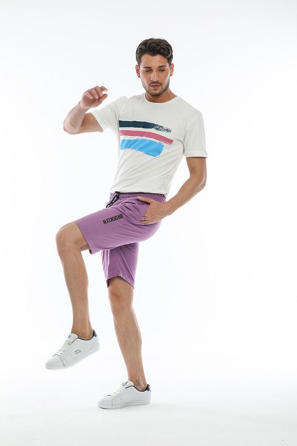 Süperlife Erkek Regular Fit Brooklyn Baskılı Şort Spr 208 - 1