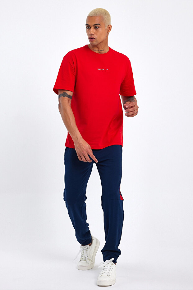 Süperlife Men's Garnished Regular Fit Slim Sweatpants Spr23Ea351