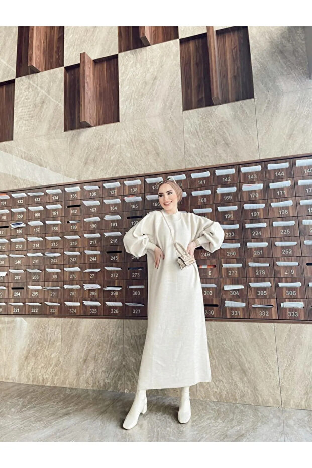 Balon Kol Elbise - 4