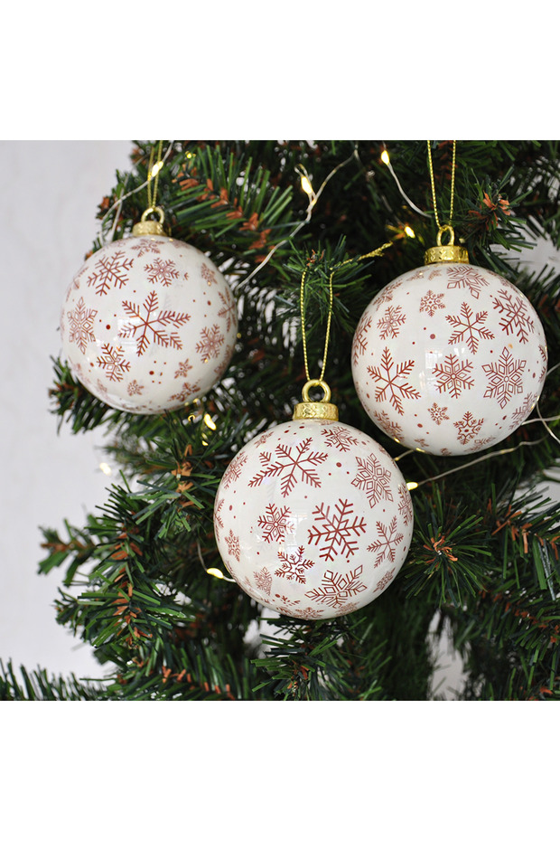 8 cm Christmas Tree Decoration Ball 3 Pcs Pvc Box