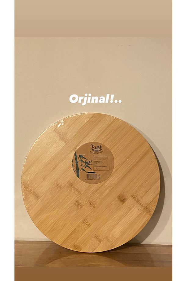 Bambu 360 Derece Döner Sunumluk Pizza Tabağı Kahvaltı Tabağı Lahmacun Tabagı Peynir Tabağı 34 Cm - 7