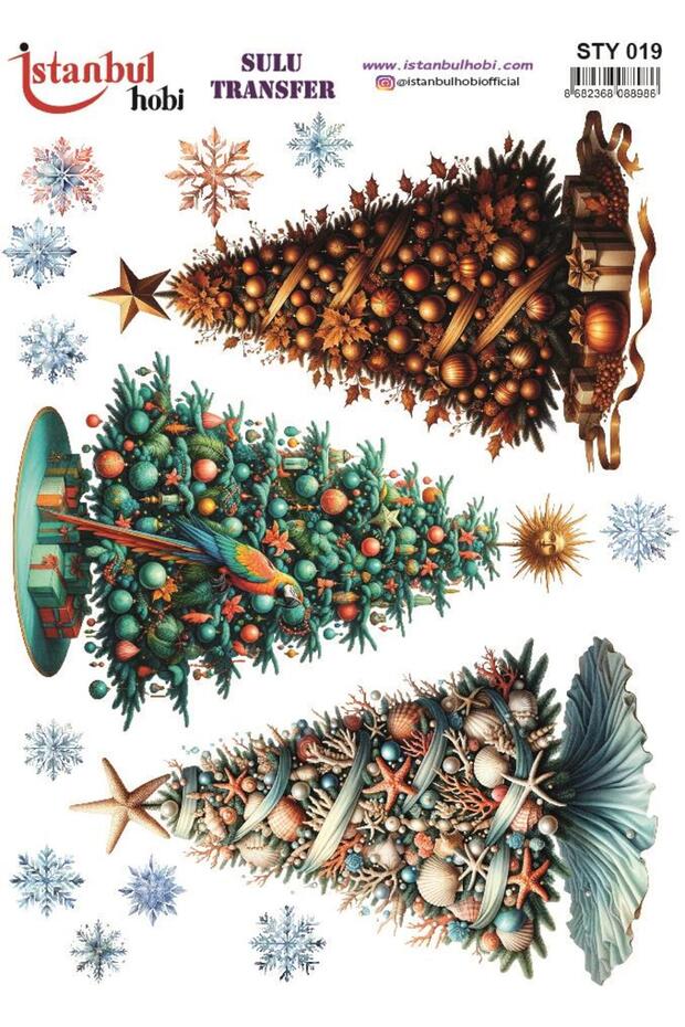 New Year's Water Transfer 25X35Cm Sty019