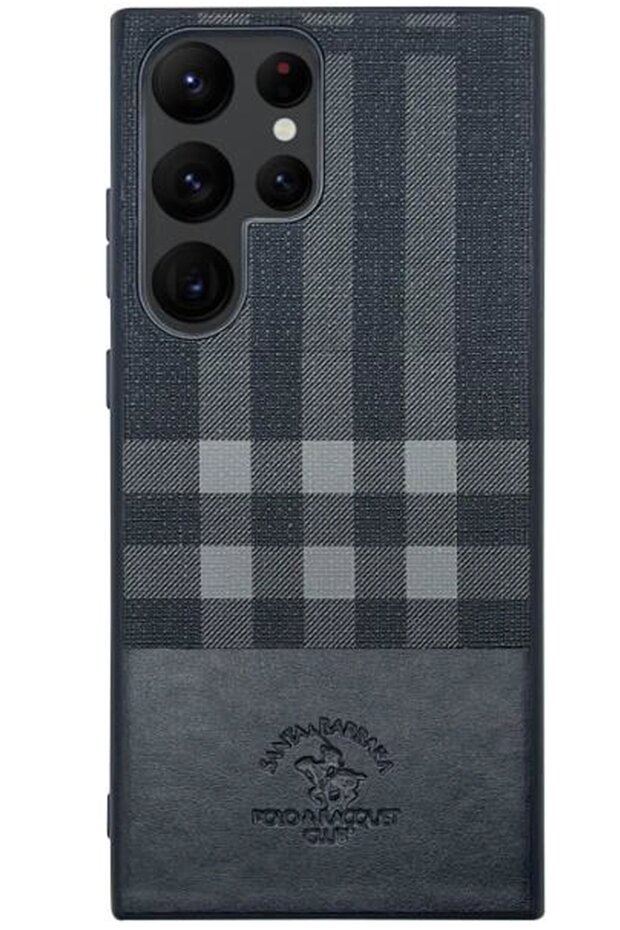 Sbprc Samsung Galaxy S23 Ultra Compatible Case Plaid Fabric Pu Leather Plaid Design Cover