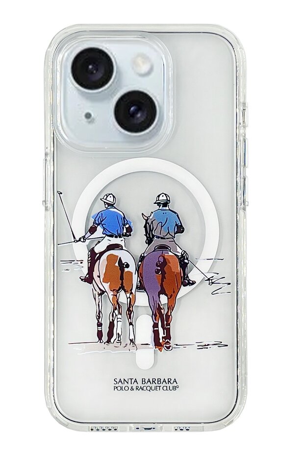 Sbprc iPhone 15 Compatible Case Willie Transparent Magsafe Cover - Morandi