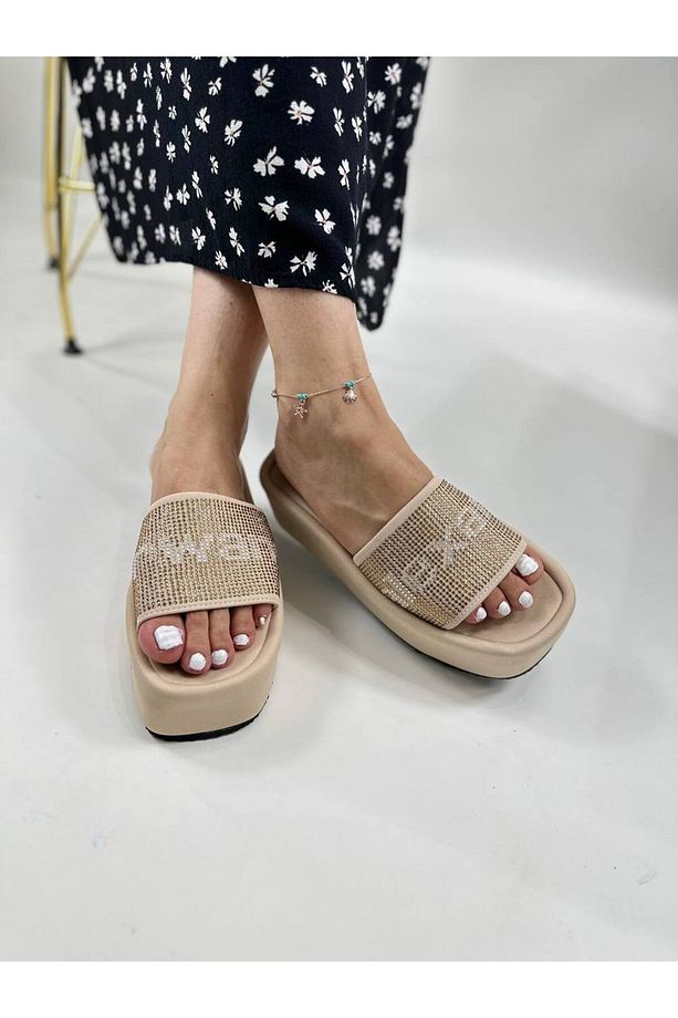 Alex wang taşlı  platform terlik - 1