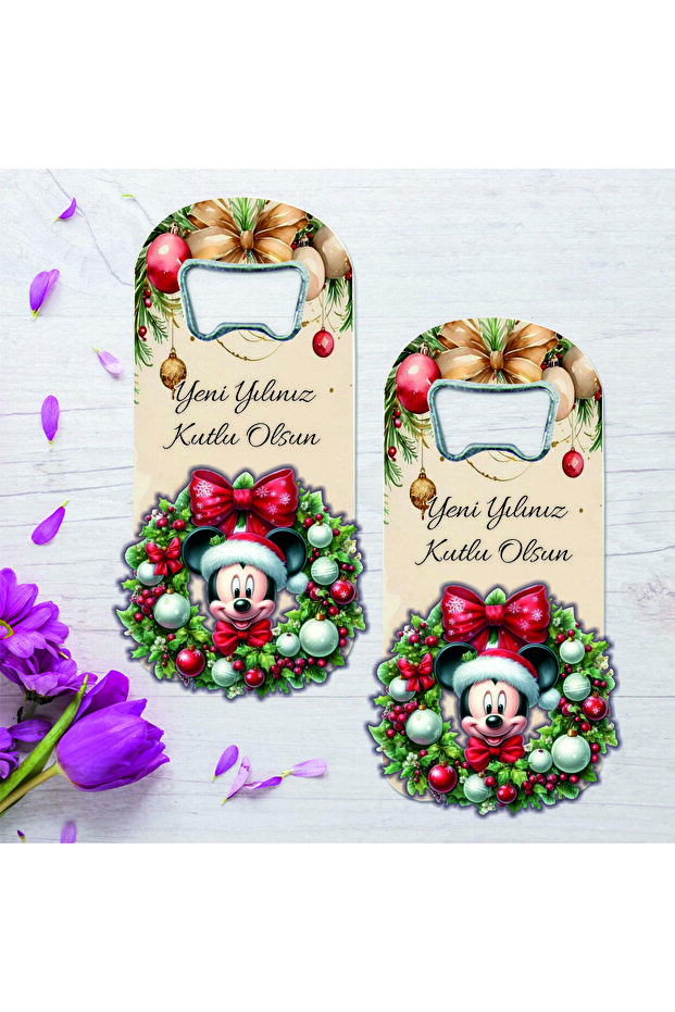 10Pcs Embossing Figured Mickey Mouse Christmas Concept Opener Magnet