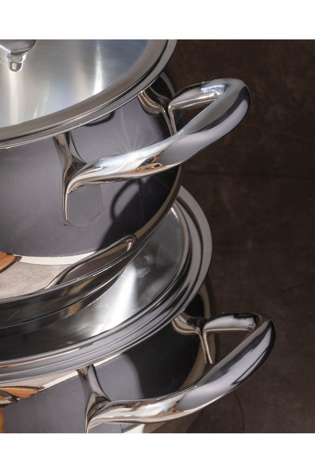 Vera 8 Parça Tencere Seti - Çelik - 3