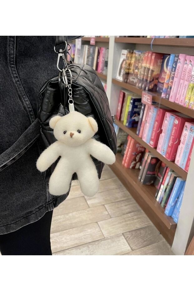 2 Pieces Teddy Bear Gift Keychain Sweet Teddy Bear Bear Bag Pen Holder Can Be Attached to the Zipper End