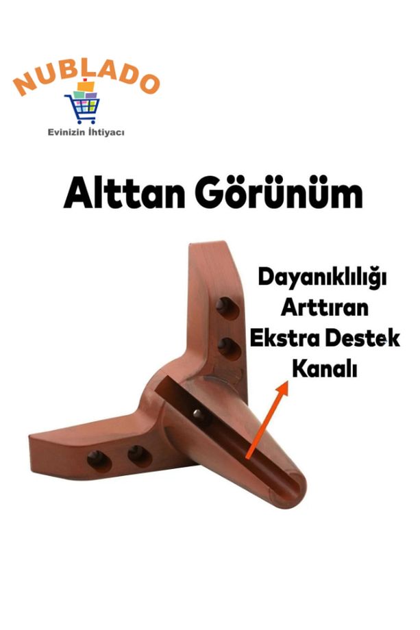 Lüks Mobilya Kanepe Koltuk Tv Ünitesi Baza Yükseltici Ayağı Ayakları 14 cm Ahşap Desenli Ayak. - 5