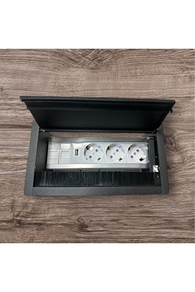 Masa Üstü Priz Kutusu Usb Bas Aç - 2