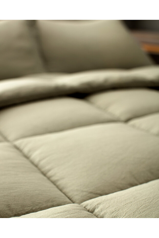 Mona Tek Kişilik Comforter Set - Haki - 4