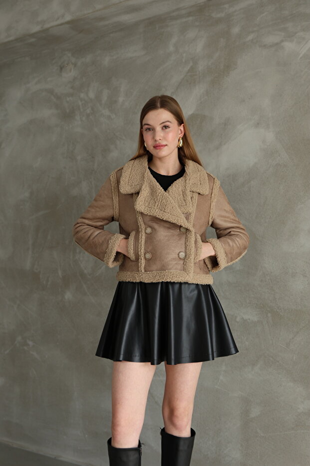 Four Button Biker Coat - 4