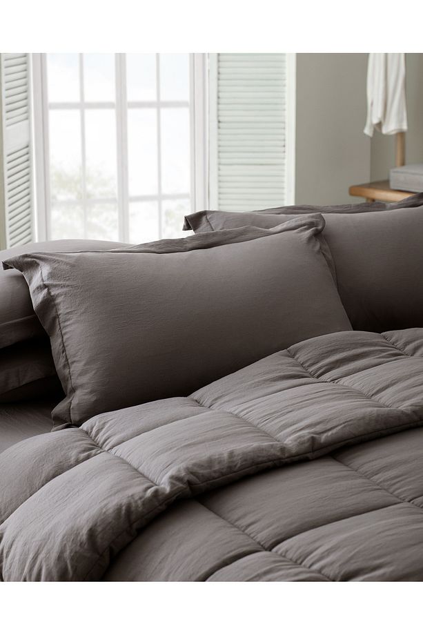 Mona Tek Kişilik Comforter Set - Antrasit - 4