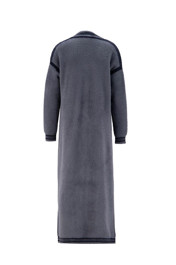 Peluş Hırka 24kd2801 Antrasit - 7
