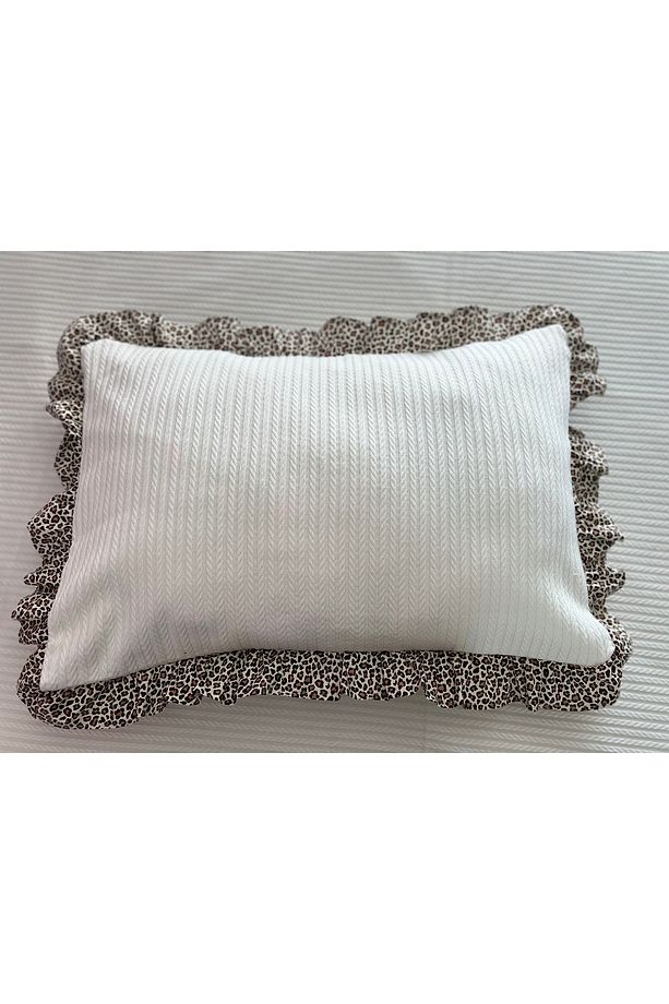 Örme pike leopar firfirli yatak örtüsü 3 set - 6