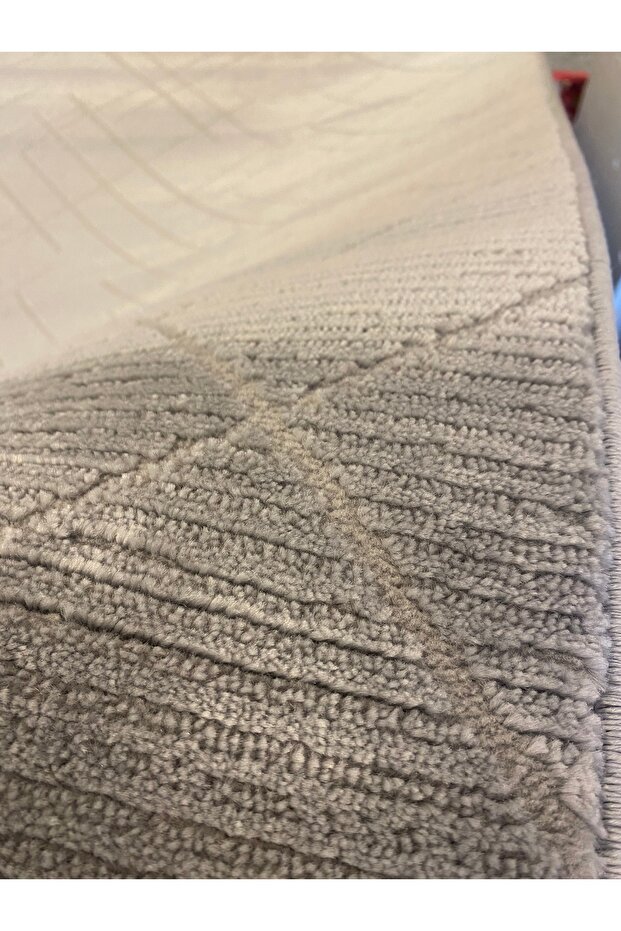 Düz gri sade halı - 4