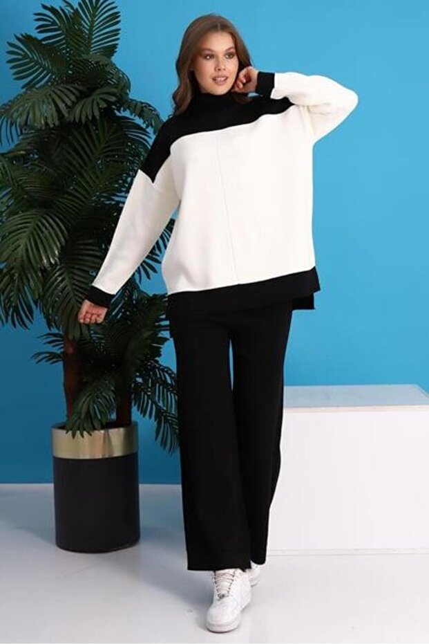 Oversize Knitwear Bottom Top Tracksuit Set 1309