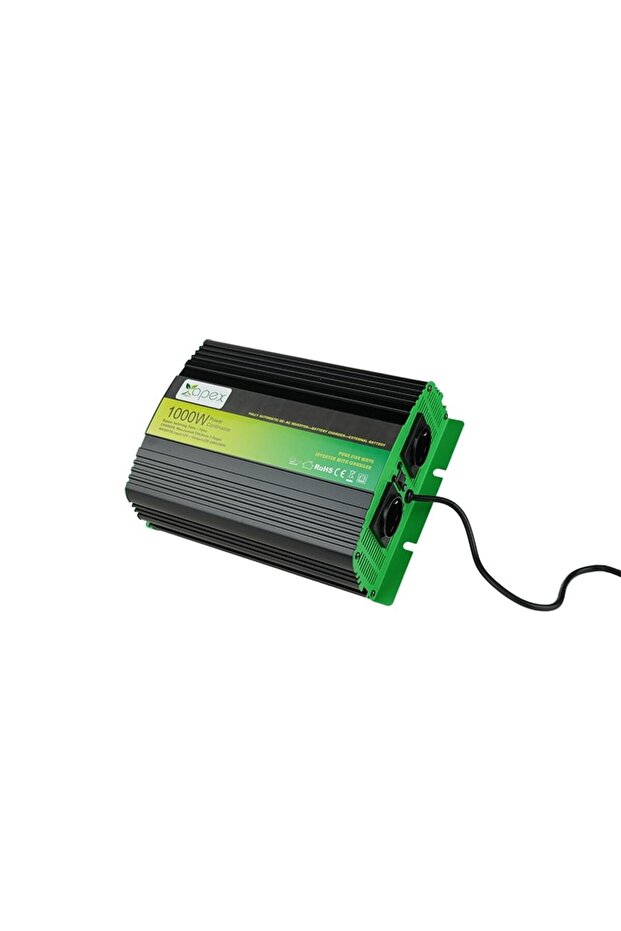 NPS1000-12 Apex Nps 1000W Şarjlı Tam Sinus Inverter 12V - 7