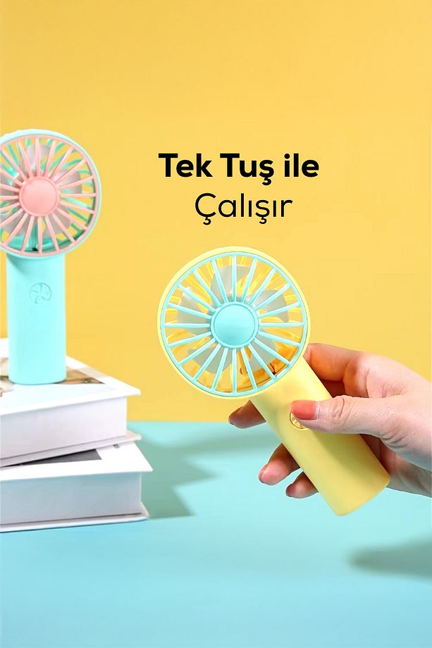 Mini Fan Usb Vantilatör El Fanı Taşınabilir Vantilatör Şarjlı - 7