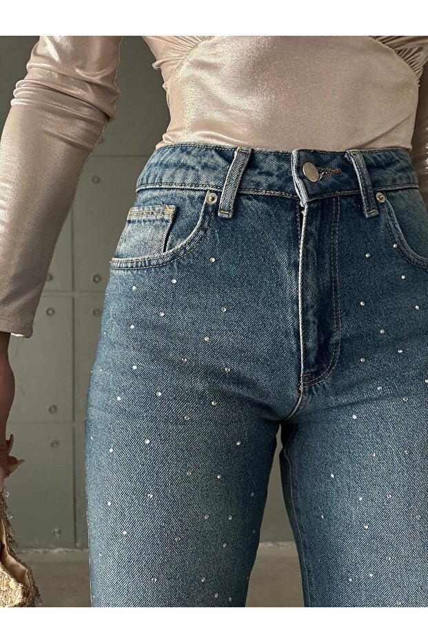 ZEO BASİC TAŞLI STRAIGHT JEAN TİNT - 4