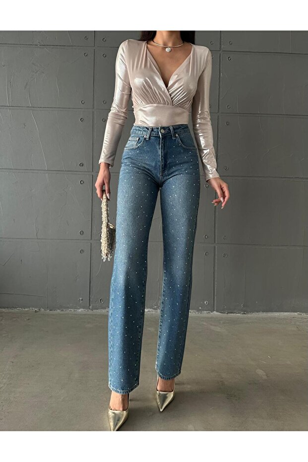 ZEO BASİC TAŞLI STRAIGHT JEAN TİNT - 1