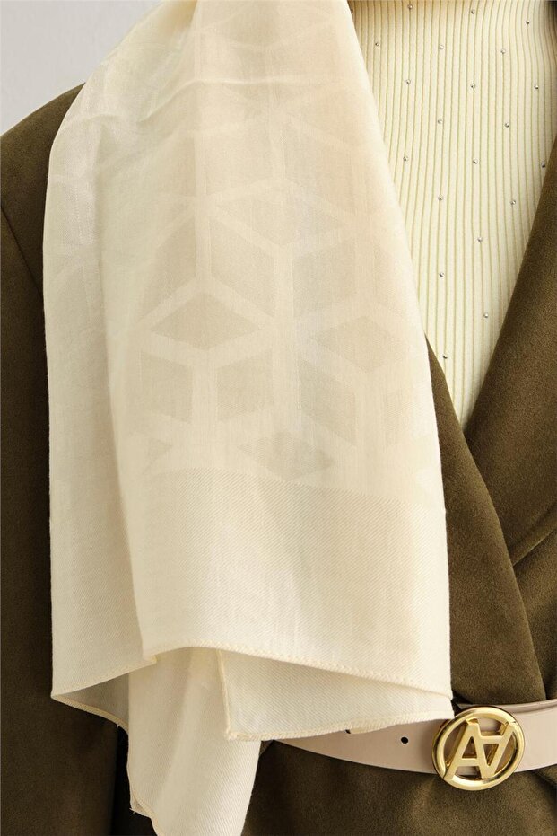 Lyocell Naia Petek Desen Şal 1113-4 - 2