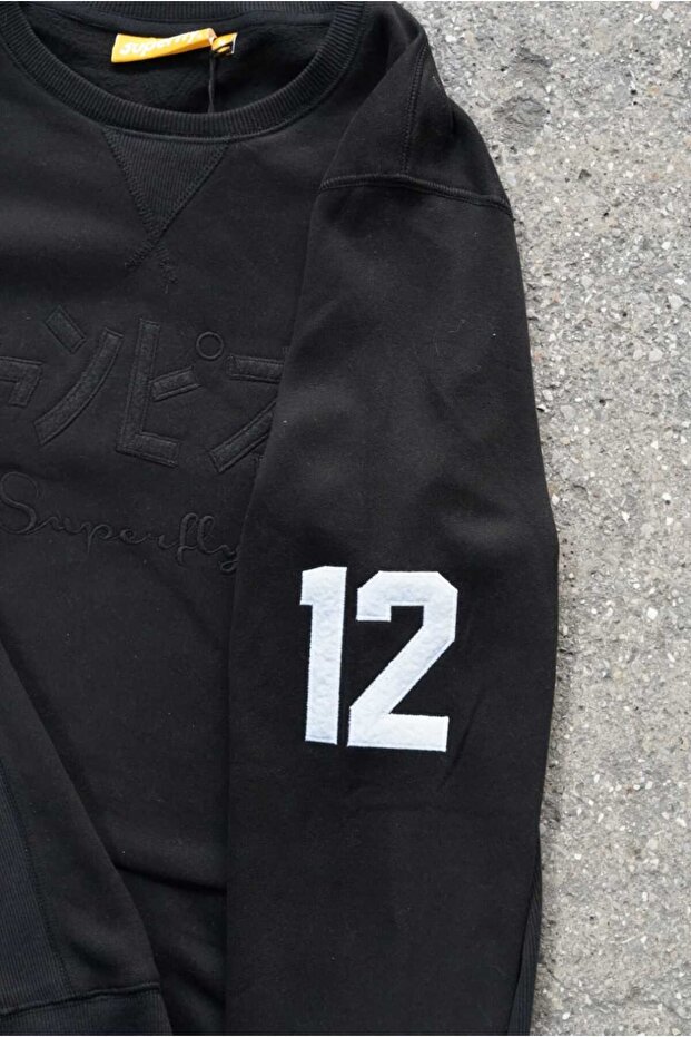 Aplike baskılı 3 iplik sweatshirt - 5