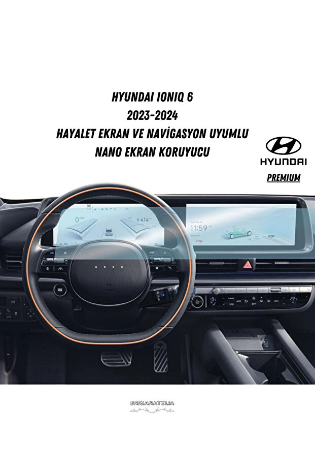 Hyundai Ioniq 6 Instrument Panel and Information Display Compatible Nano Screen Protector